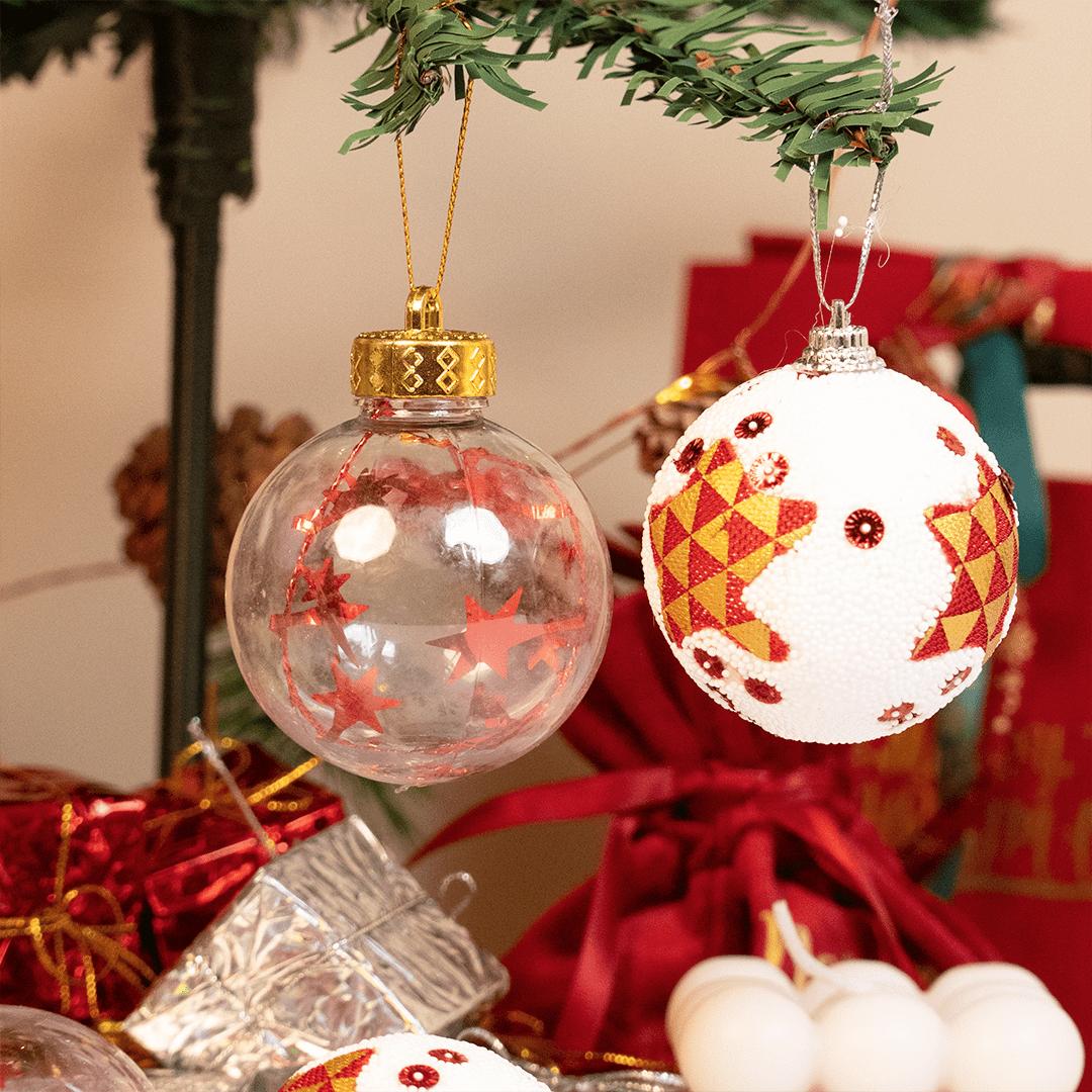 Set – 12-Piece Ornament Collection for Tree Decoration (Random Colors) - Memories Insite